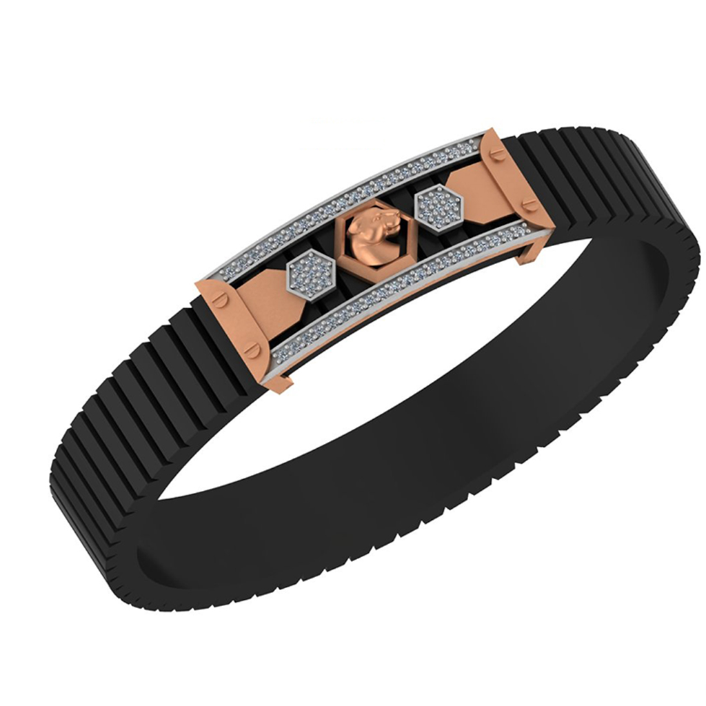 Ganesh Hexa Diamond Men's Bracelet