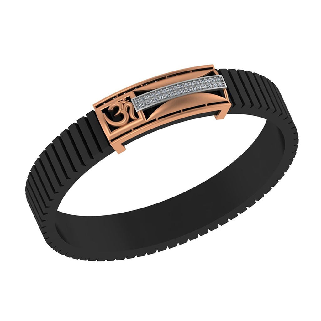 Divine Om Linear Diamond Bracelet