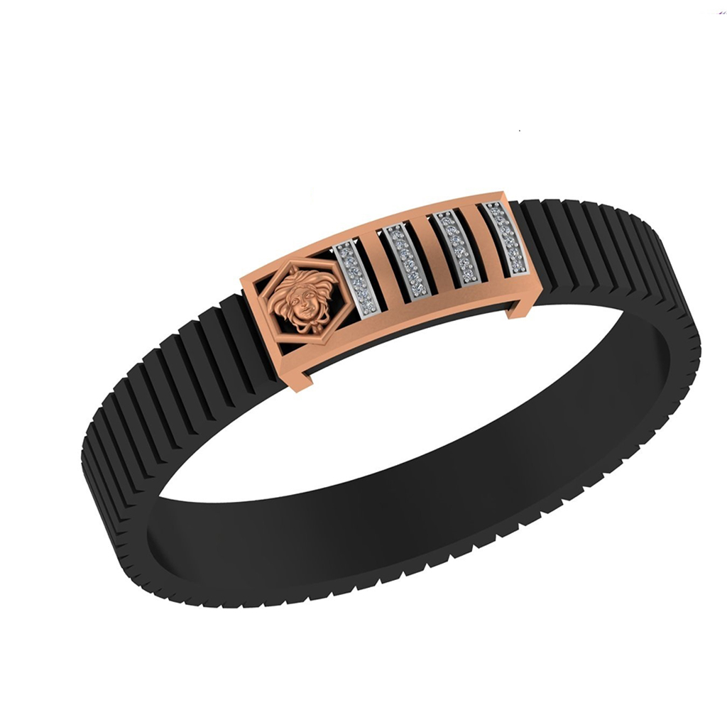 Lion Guard Vertical Diamond Bar Bracelet