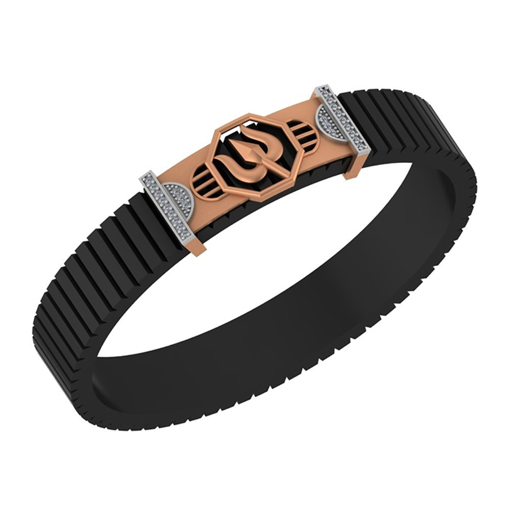 Trident-Inspired Diamond Crest Bracelet