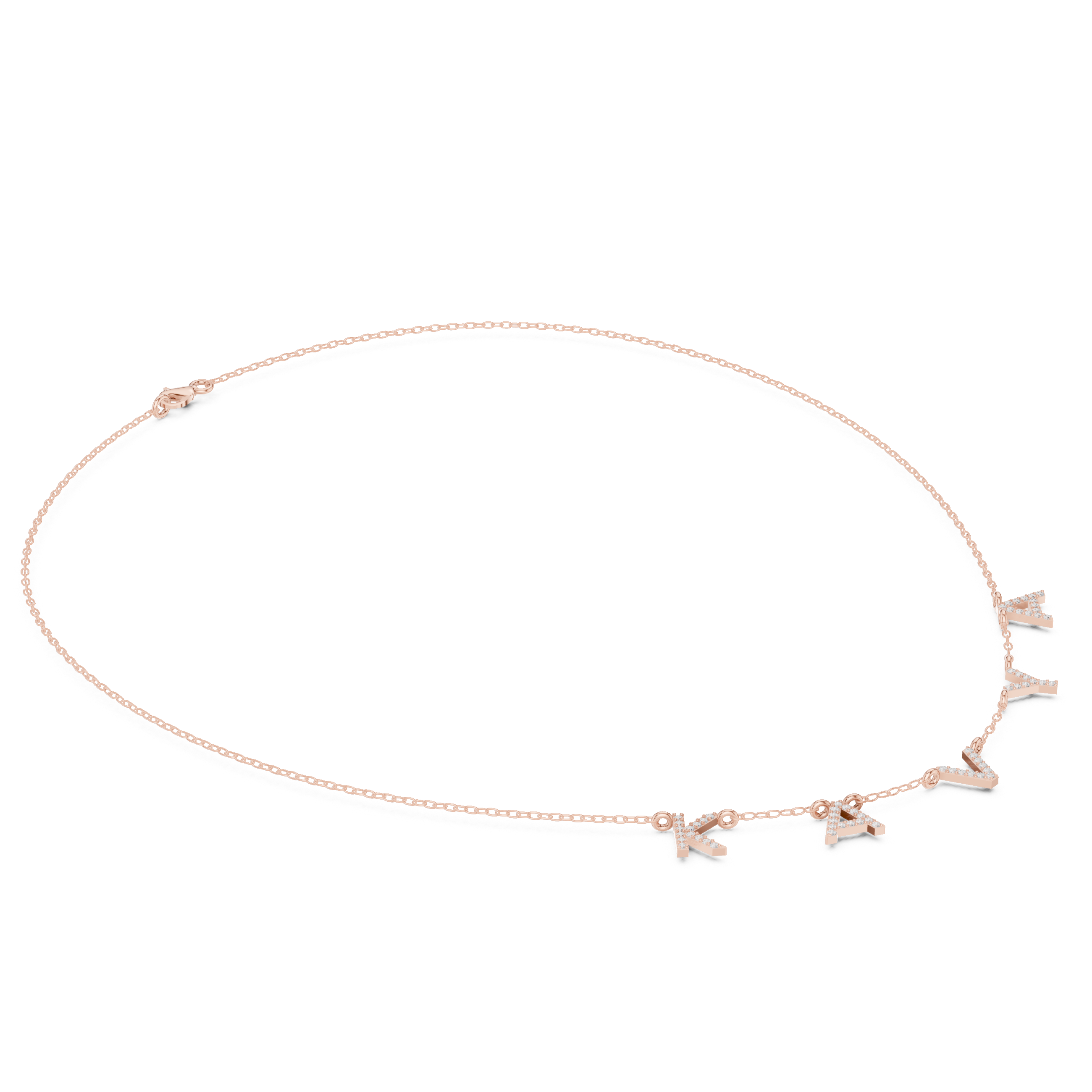 Rosé Script Spark Necklace
