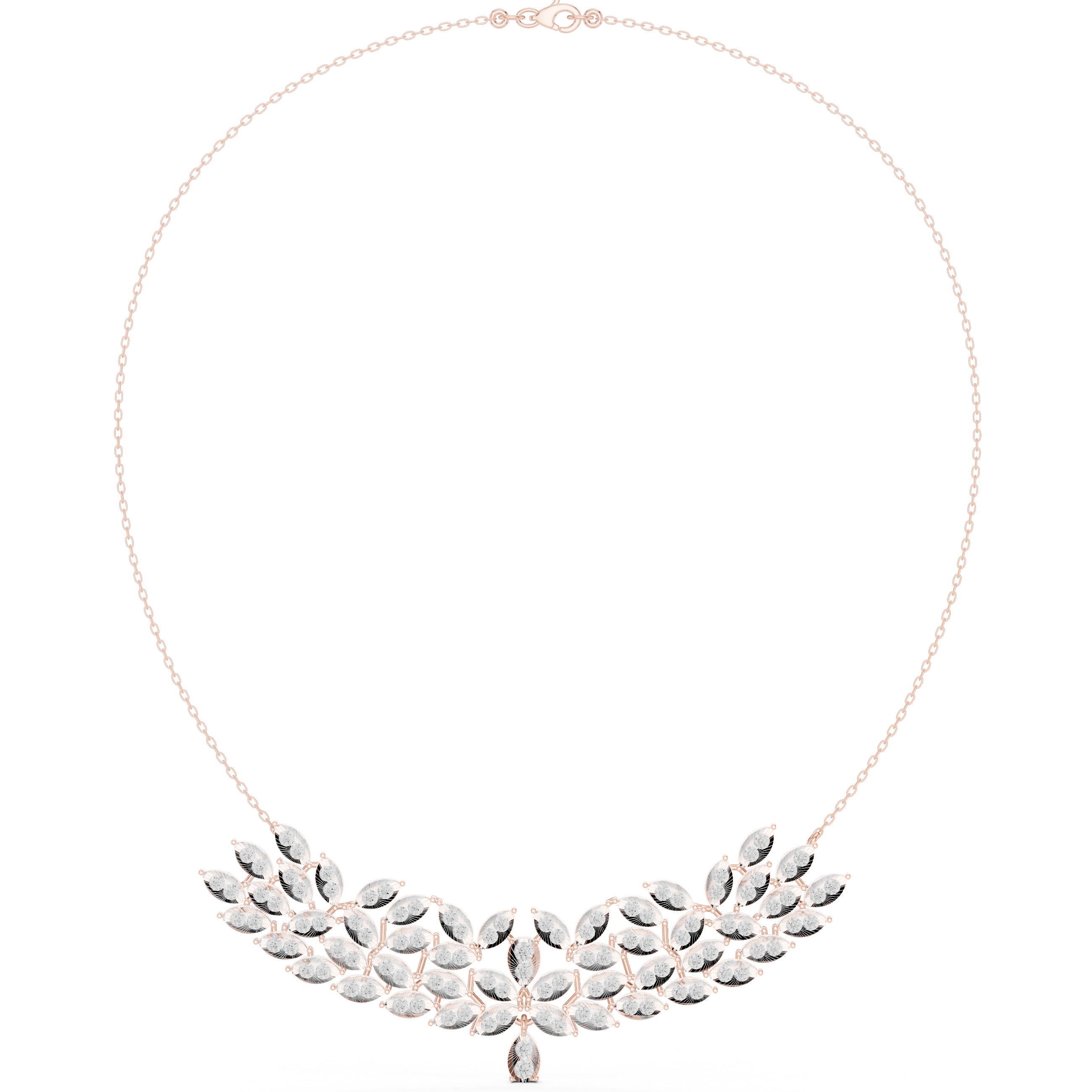 Radiant Laurel Diamond Necklace