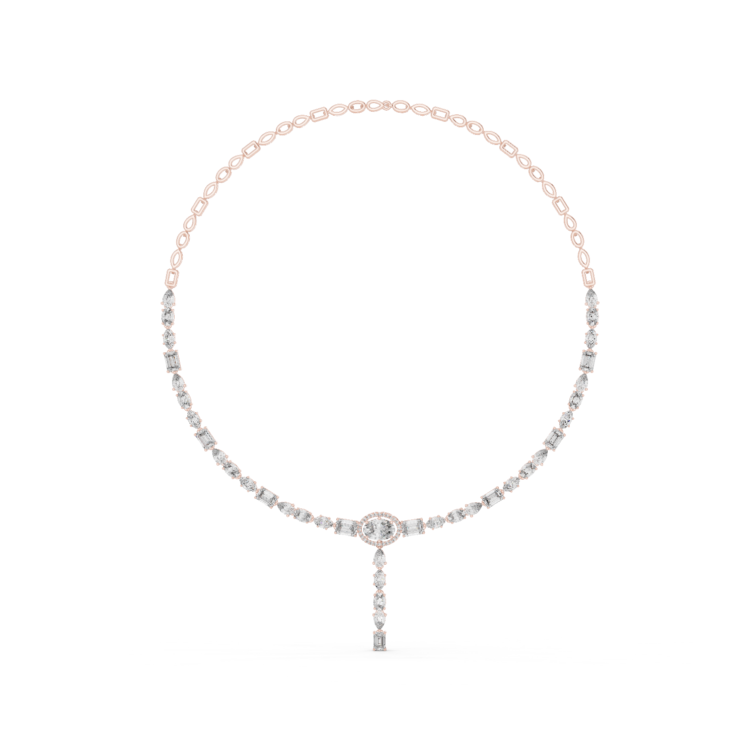 Imperial Grace Diamond Drop Necklace