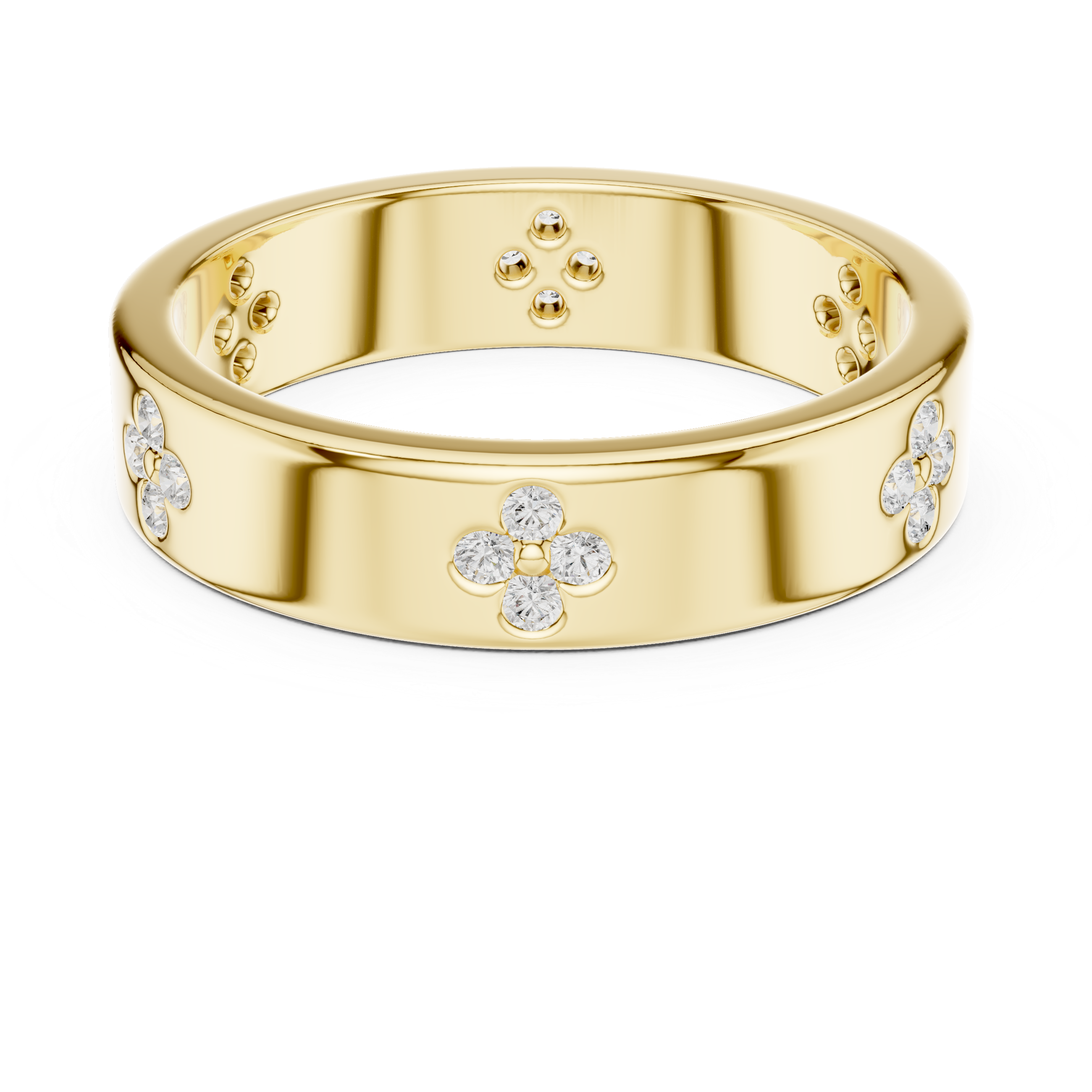 Golden Clover Diamond Band
