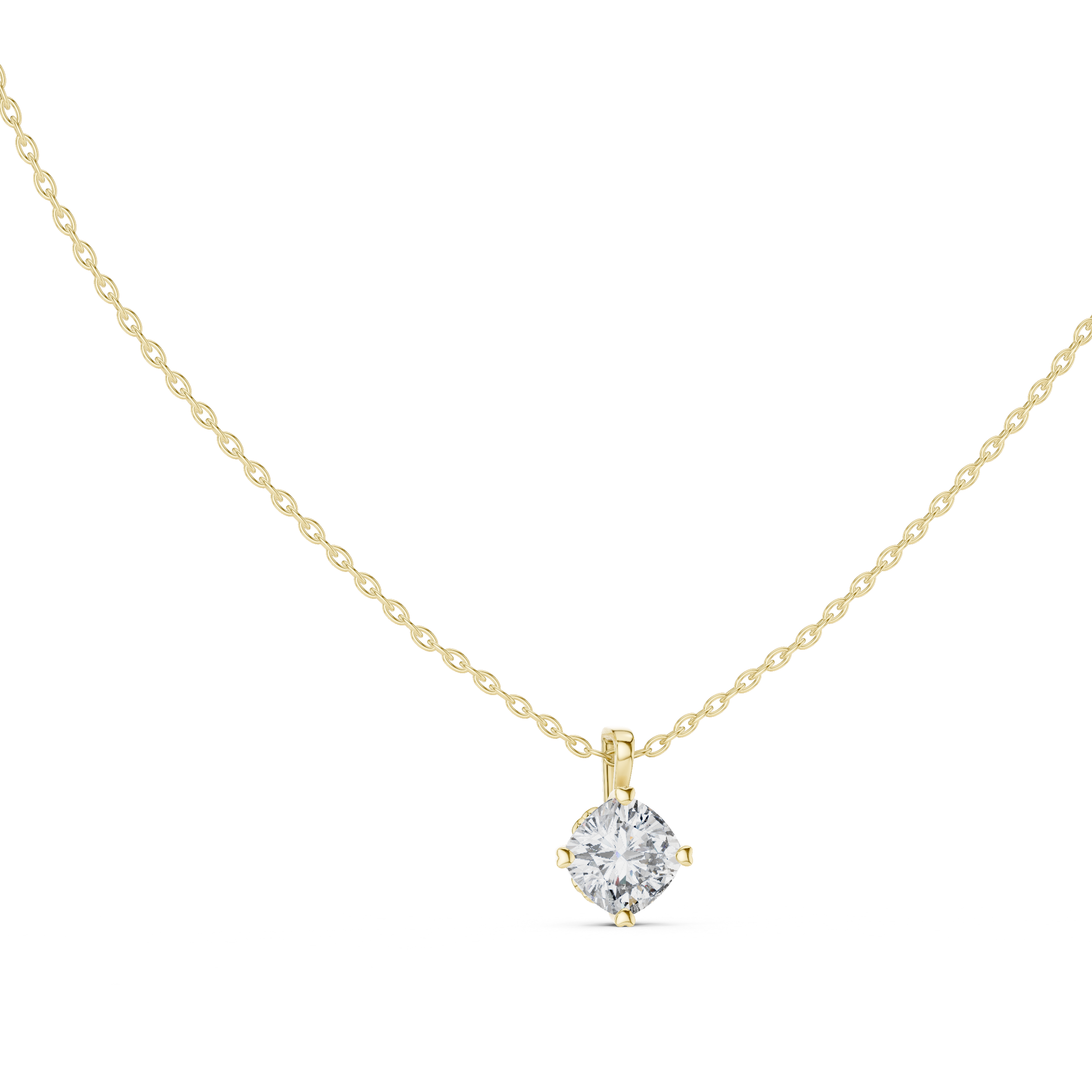 Everlasting Sparkle Round Diamond Solitaire Pendant Necklace