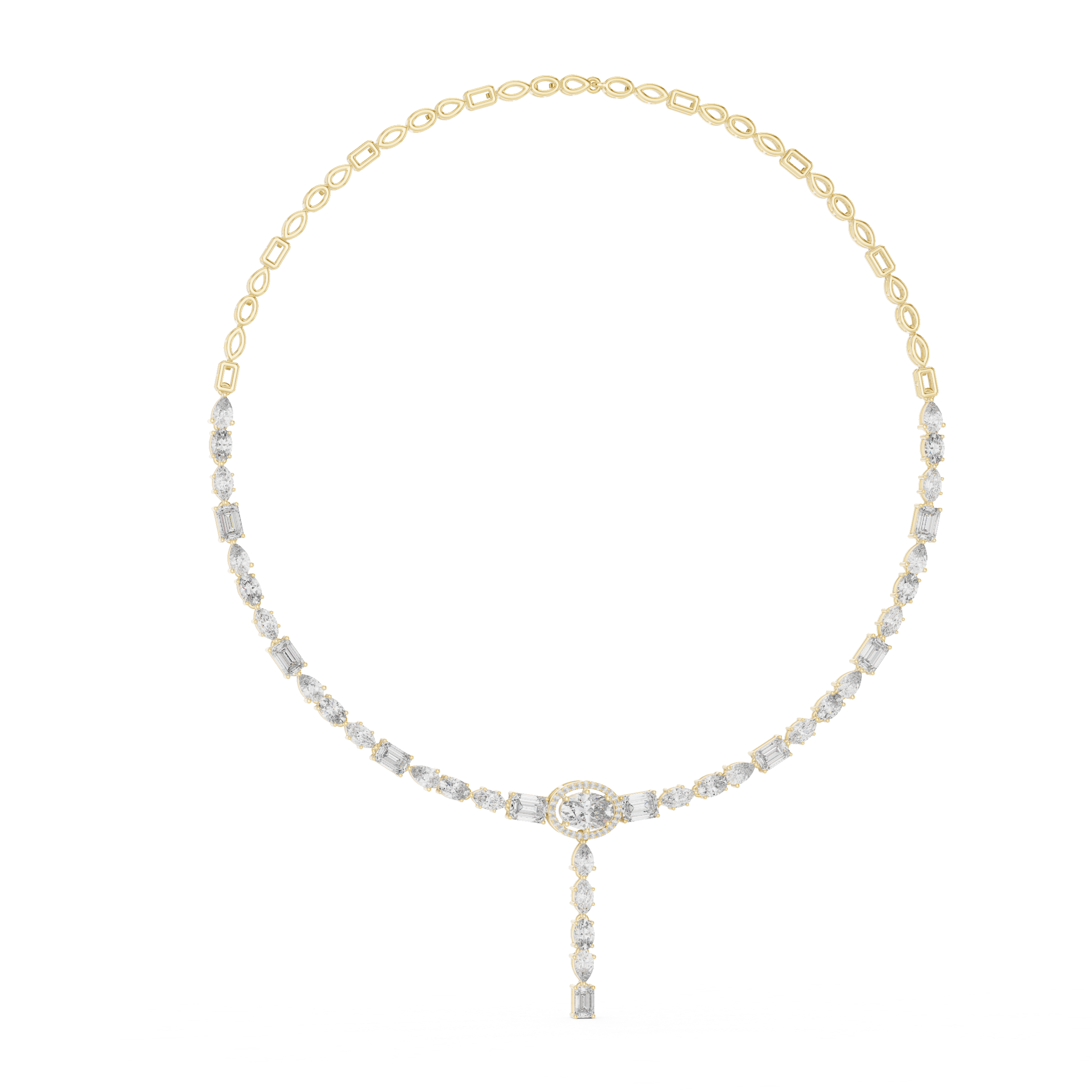 Imperial Grace Diamond Drop Necklace