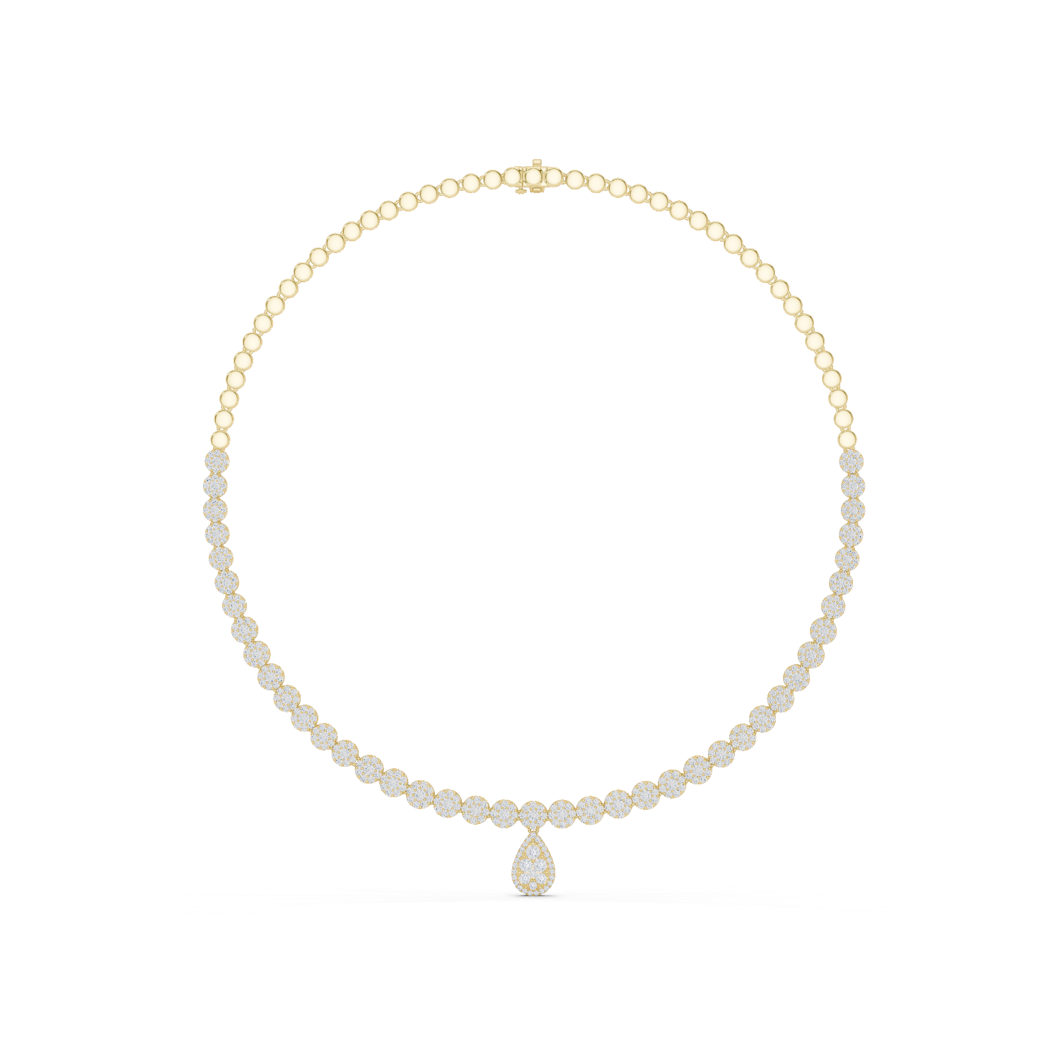 Pearl Glow Diamond Drop Necklace