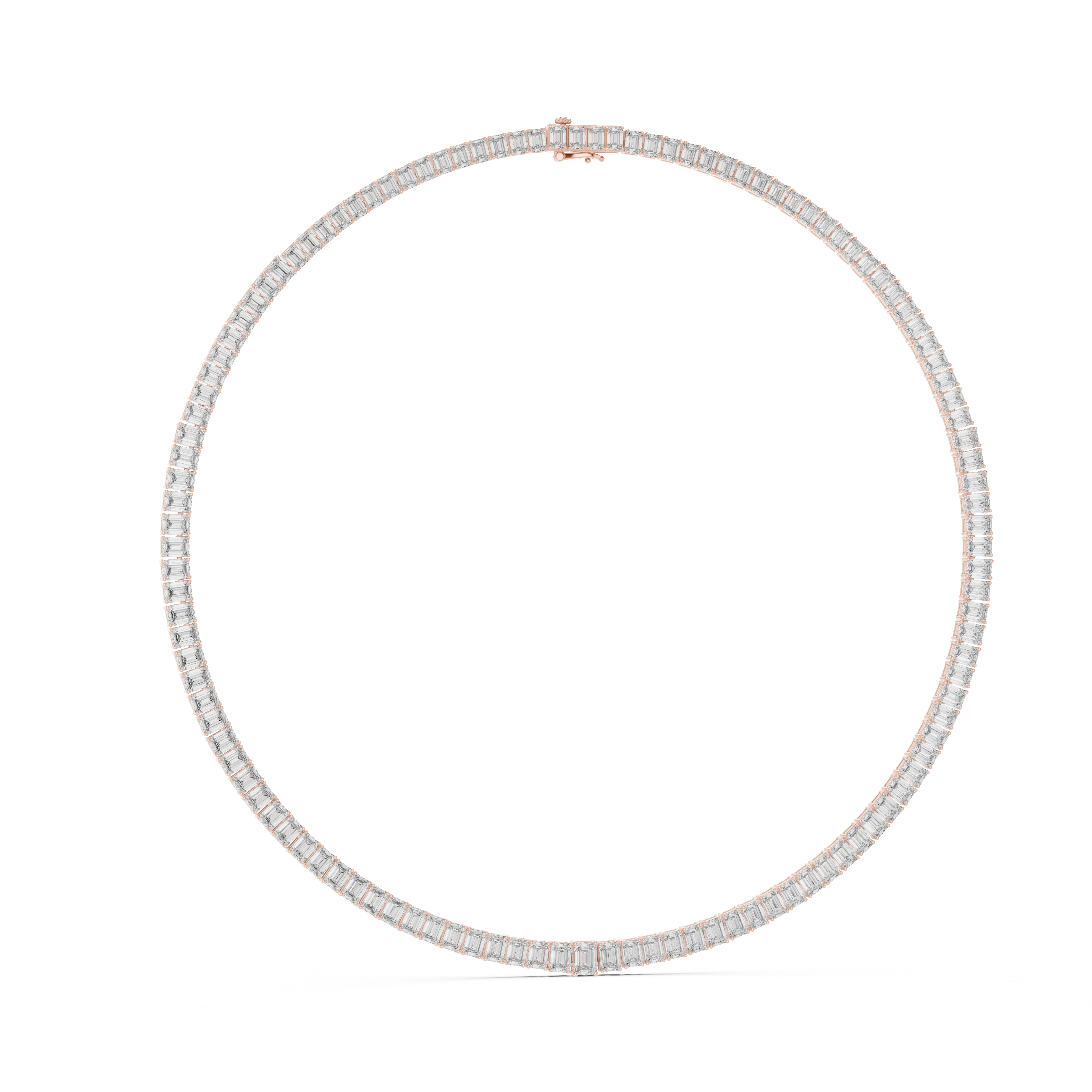 Emerald Line Diamond Necklace