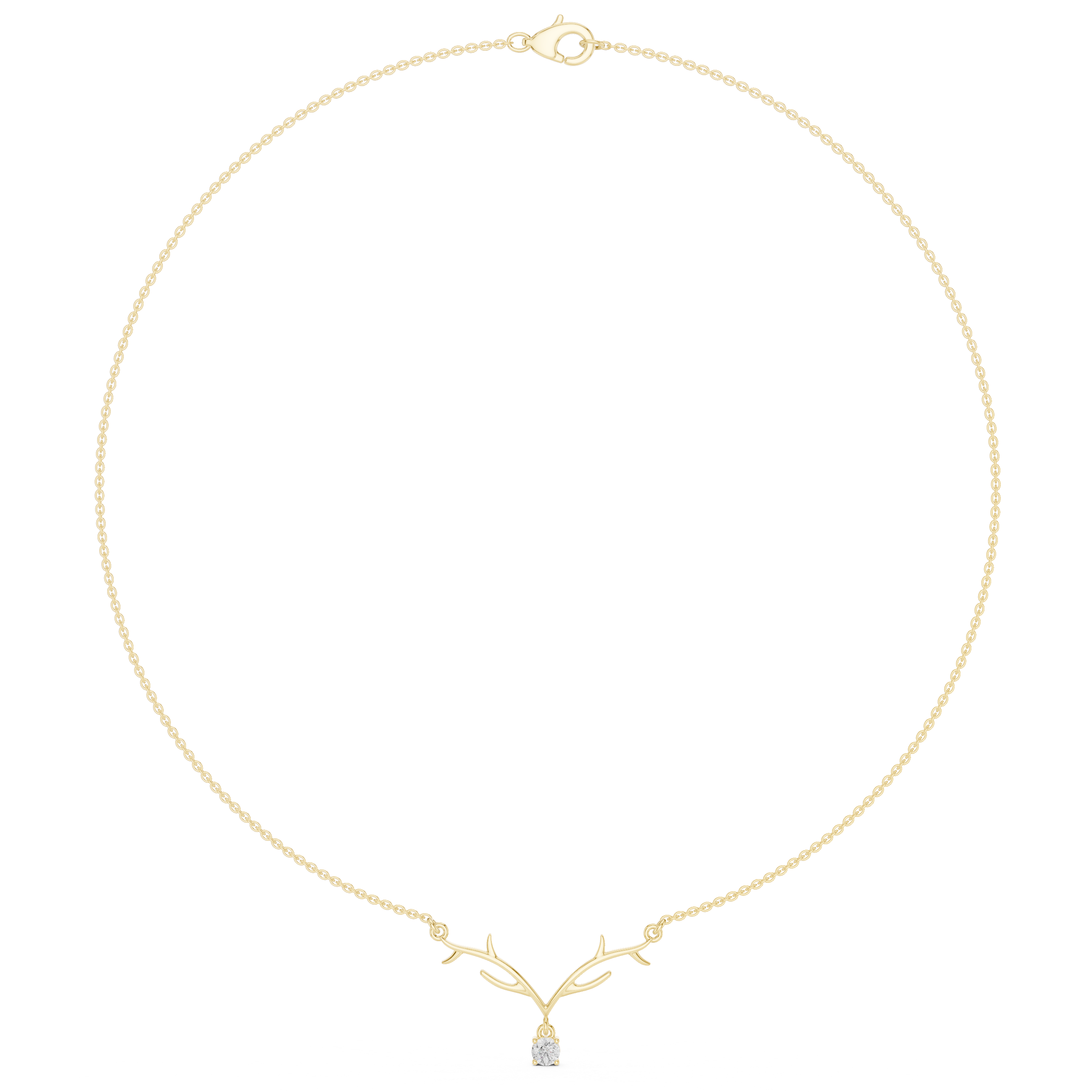 Rosé Antler Spark Necklace