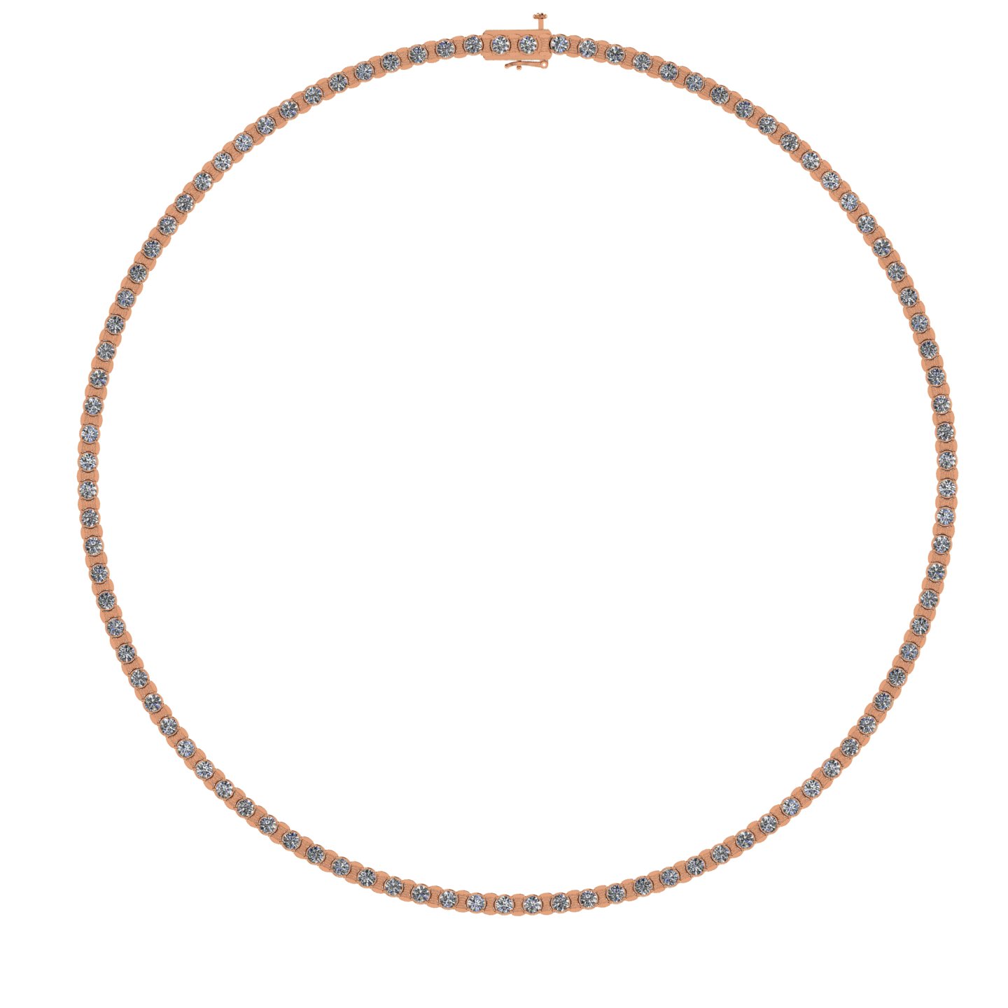 Rosé Classic Eternity Tennis Necklace