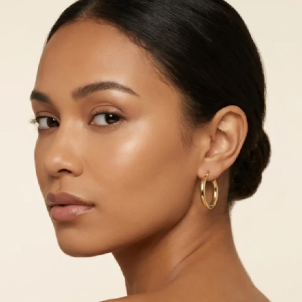 Hollow Gold Earring