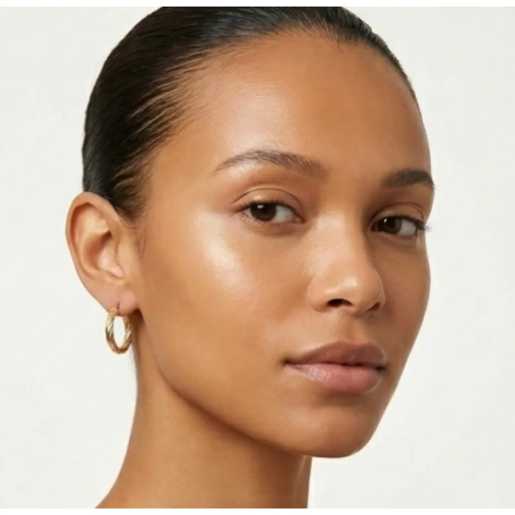 Hollow Gold Earring