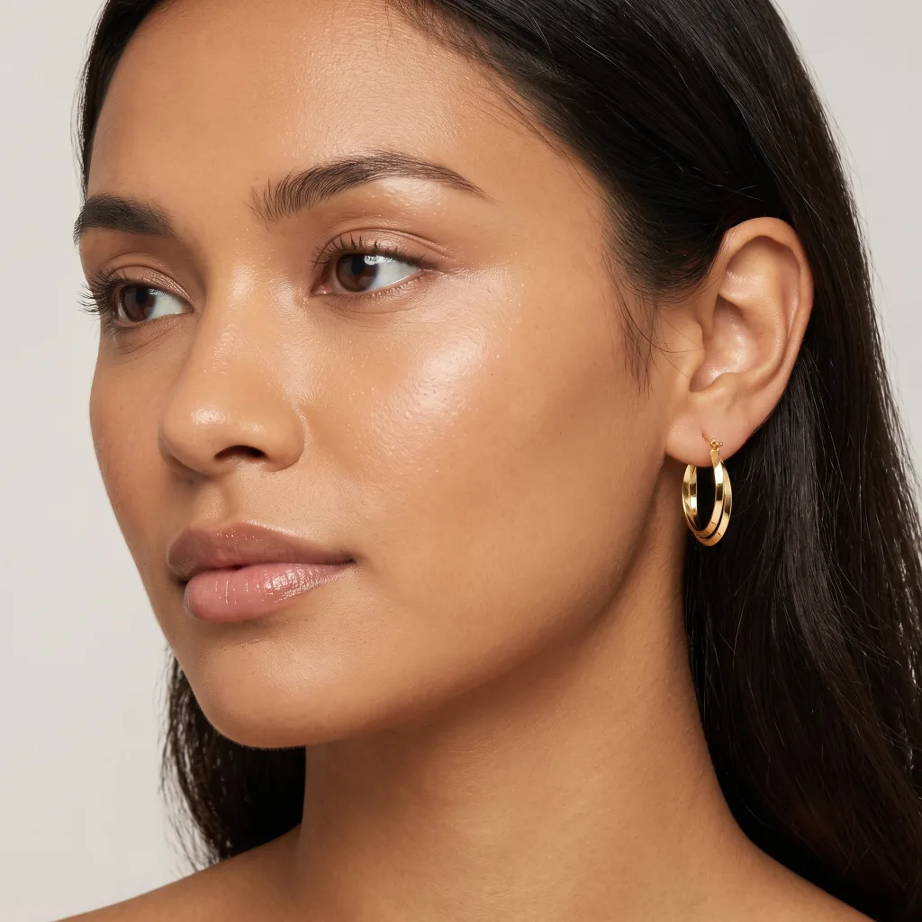 Hollow Gold Earring