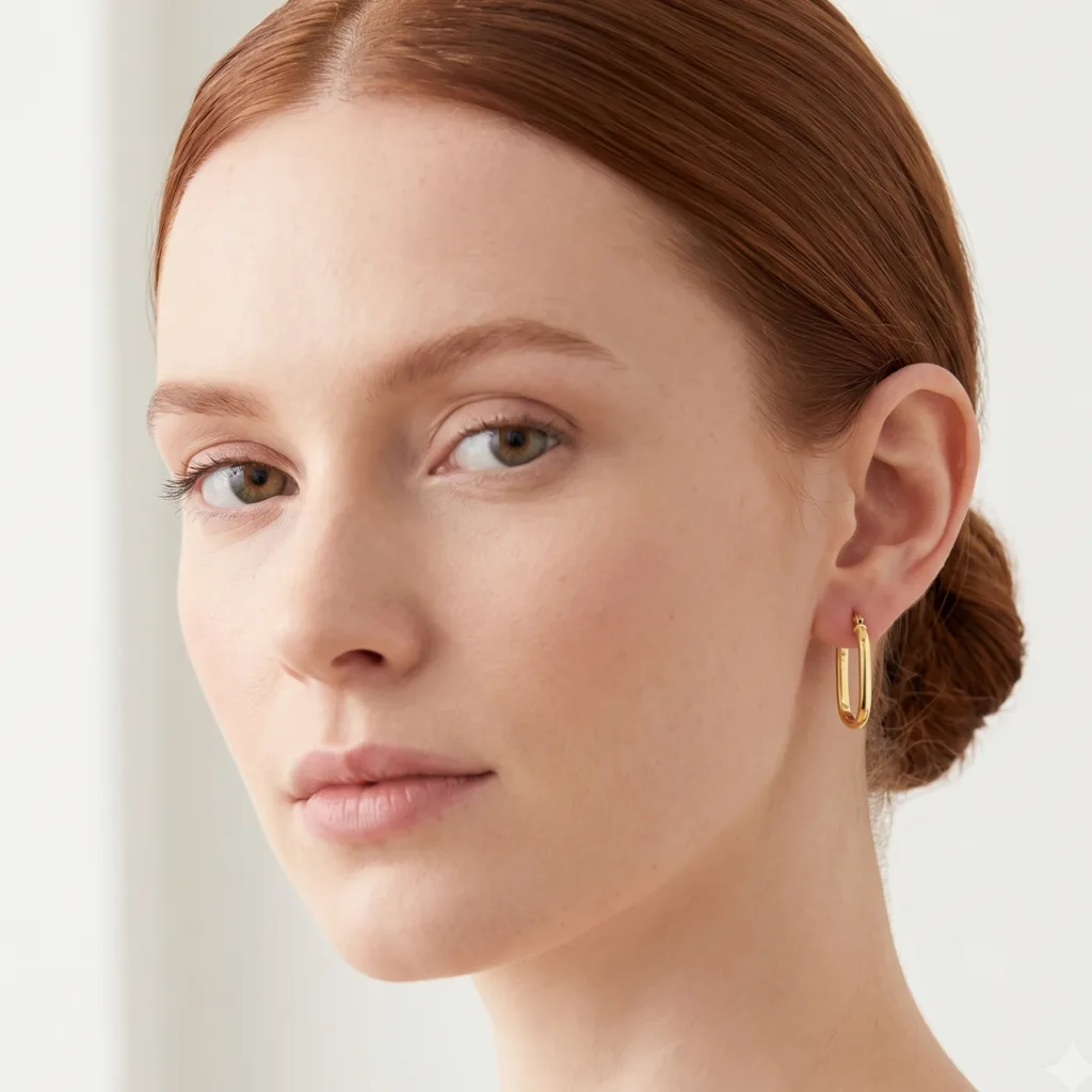 Hollow Gold Earring