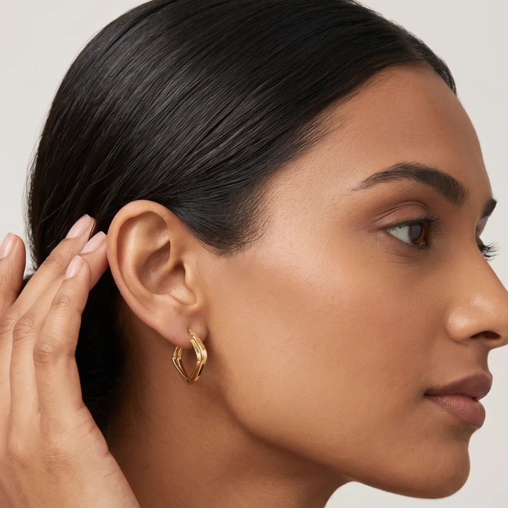 Hollow Gold Earring