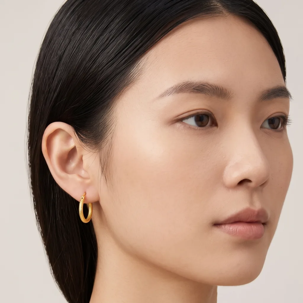 Hollow Gold Earring