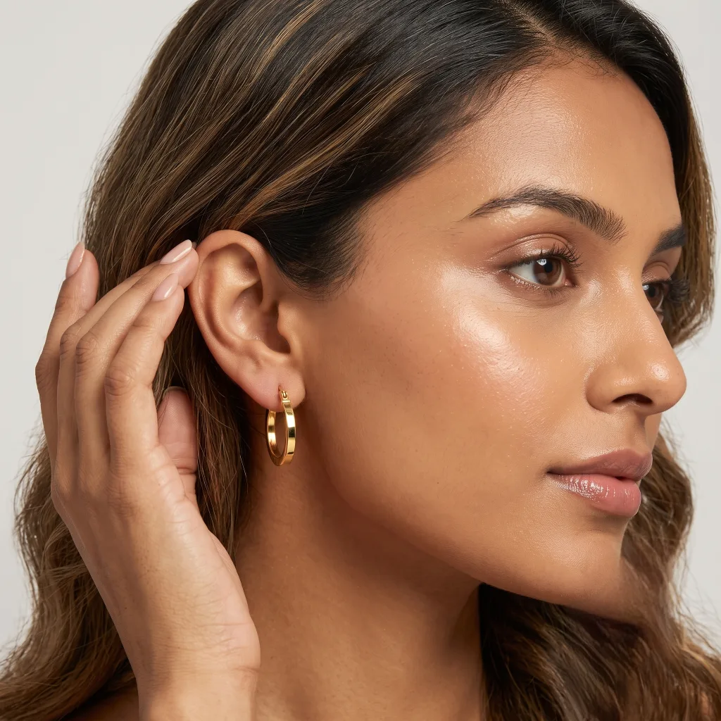 Hollow Gold Earring