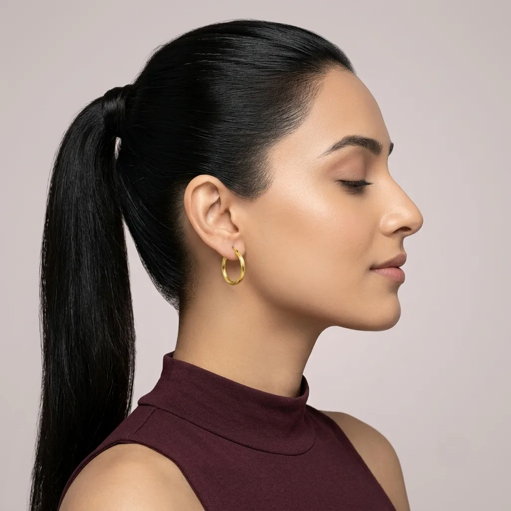 Hollow Gold Earring