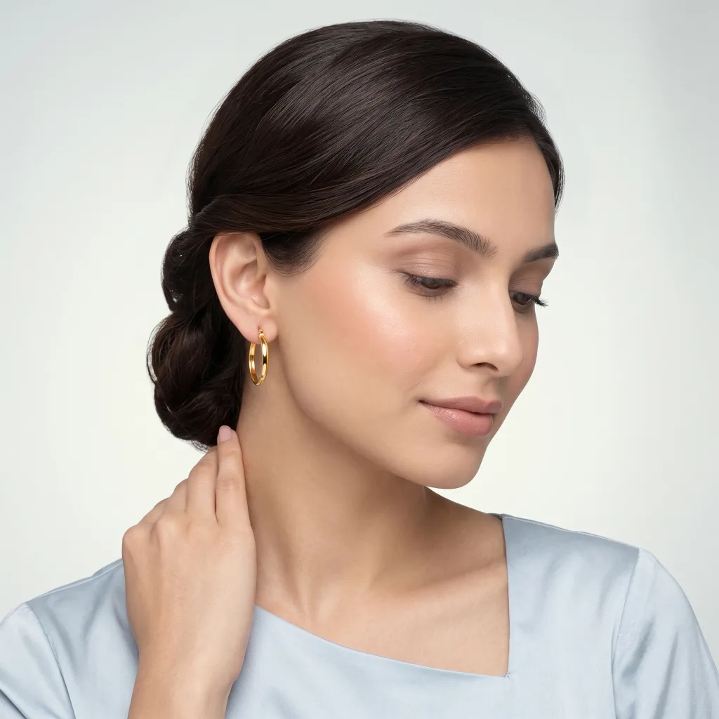 Hollow Gold Earring
