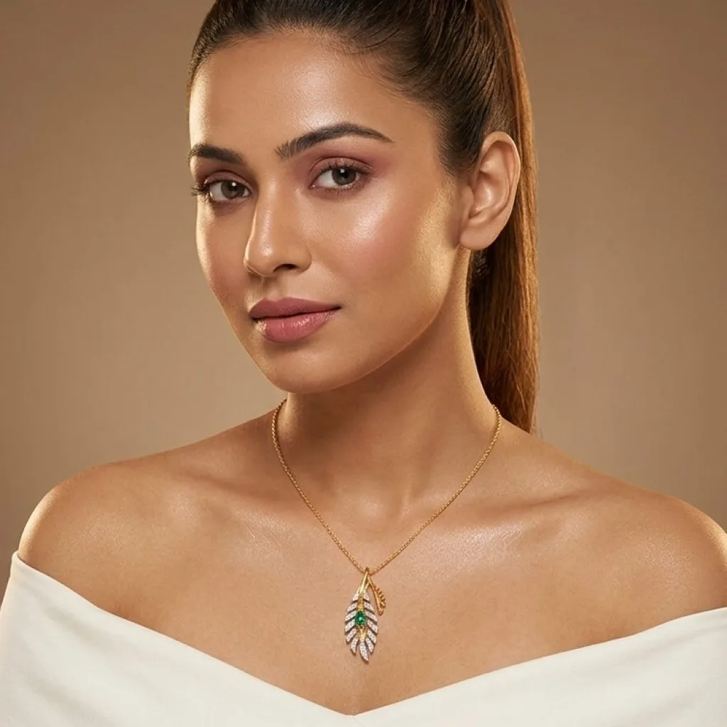 Enchanted Leaf Diamond Pendant