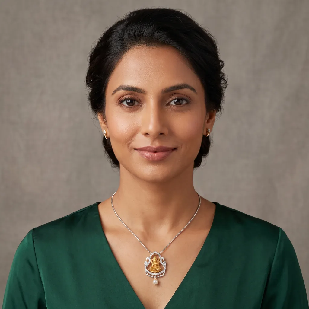 Divine Lakshmi Lotus Pearl Pendant